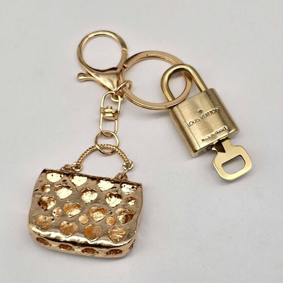 Authentic Louis Vuitton Lock & Key with unbranded Bagcharm, Keycharm, Keychain - Picture 3 of 7